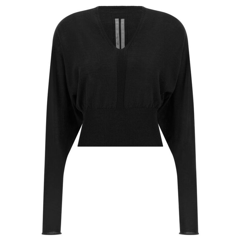 Rick Owens Black Cotton Women's Sweatshirt